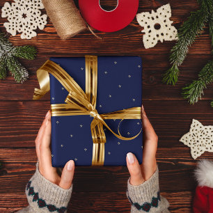 Presente Papel de envolvimento azul elegante do papel de