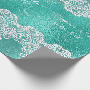 Presente Papel de envolvimento azul personalizado real do