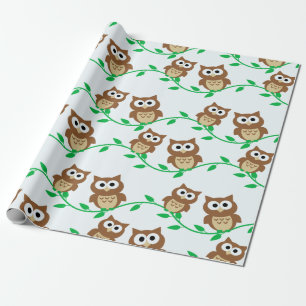 Presente Papel de envolvimento bonito da coruja