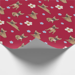 Presente Papel de envolvimento bonito do buldogue francês