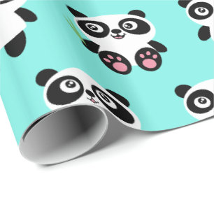 Presente Papel de envolvimento bonito do design da panda