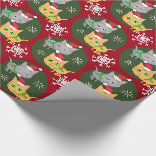 Presente Papel de envolvimento bonito do gato do gatinho do