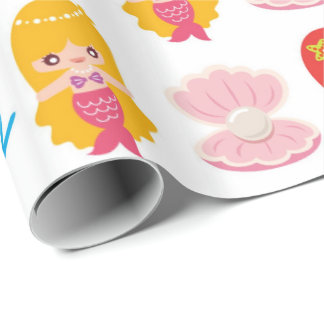 Presente Papel de envolvimento bonito do teste padrão das