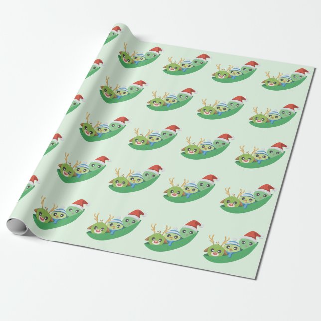 Presente Papel de envolvimento bonito do teste padrão das (Desenrolado)