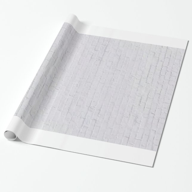 Presente Papel de envolvimento branco da parede de tijolo (Desenrolado)
