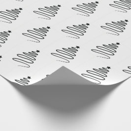 Presente Papel de envolvimento branco do estilo mínimo para