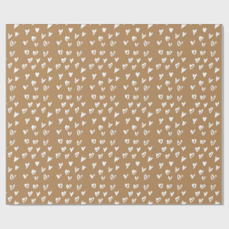 Presente Papel de envolvimento branco dos corações