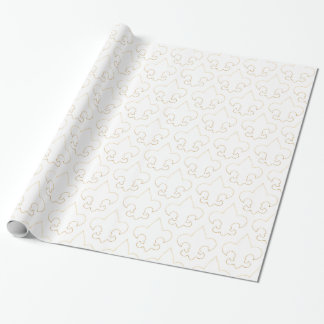 Presente Papel de envolvimento branco & Dourado elegante da