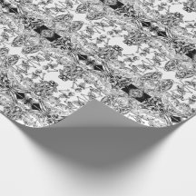 Papel de envolvimento branco macabramente de