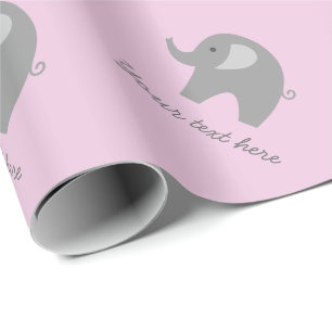 Presente Papel de envolvimento cinzento cor-de-rosa bonito