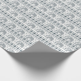 Presente Papel de envolvimento cinzento do design do