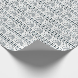 Presente Papel de envolvimento cinzento do design do