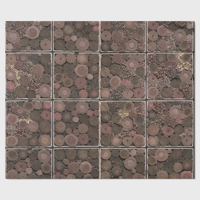 Presente Papel de envolvimento Coiled abstrato da corda (Barra)