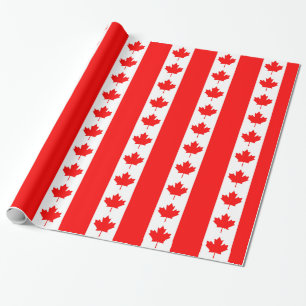 Presente Papel de envolvimento com a bandeira de Canadá