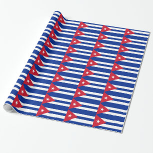Presente Papel de envolvimento com a bandeira de Cuba