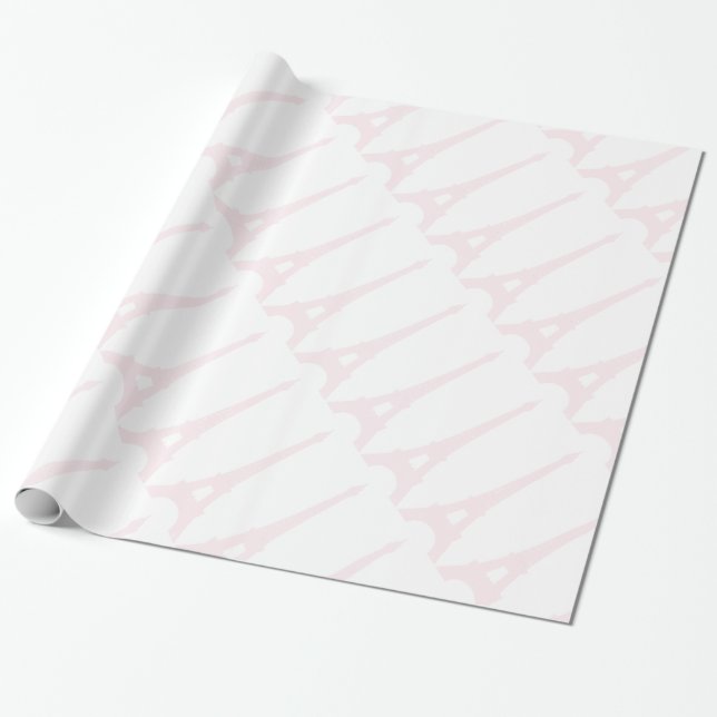 Presente Papel de envolvimento cor-de-rosa bonito da torre (Desenrolado)