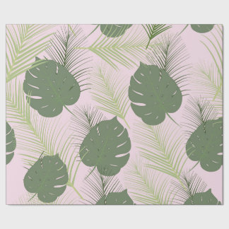 Presente Papel de envolvimento cor-de-rosa da palma