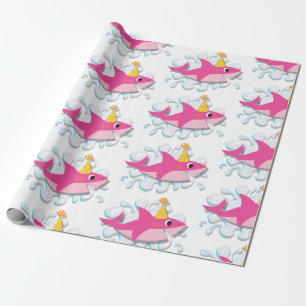 Presente Papel de envolvimento cor-de-rosa do bebê do