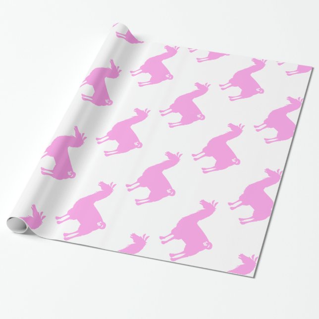 Presente Papel de envolvimento cor-de-rosa do lama (Desenrolado)