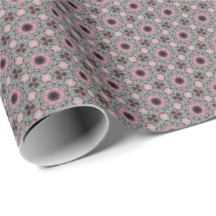 Presente Papel de envolvimento cor-de-rosa do teste padrão