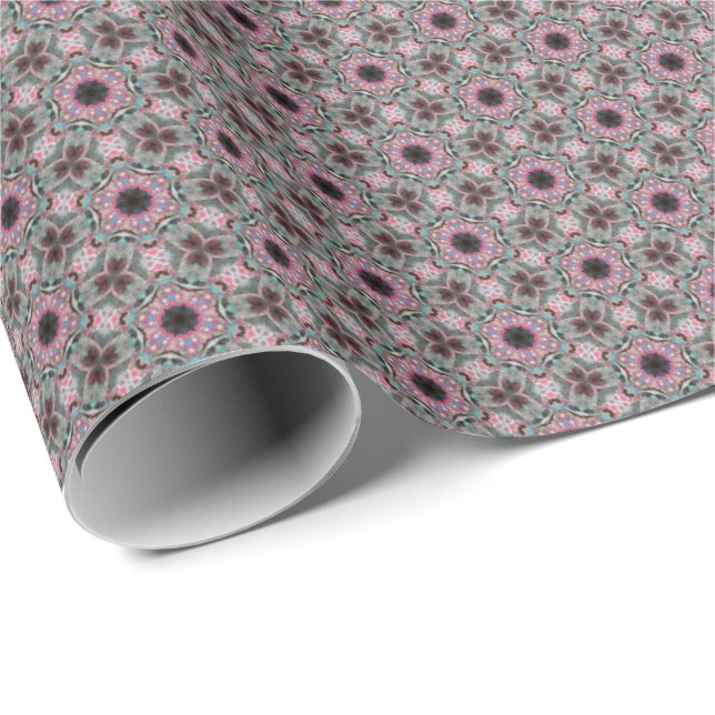 Presente Papel de envolvimento cor-de-rosa do teste padrão (Ponta do rolo)