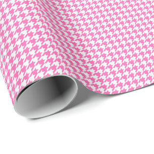 Presente Papel de envolvimento cor-de-rosa e branco pequeno