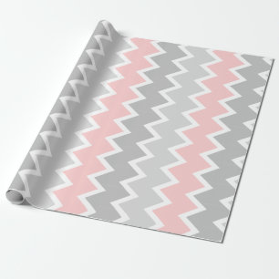 Presente Papel de envolvimento cor-de-rosa e cinzento da