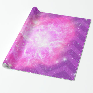 Presente Papel de envolvimento cor-de-rosa e roxo da