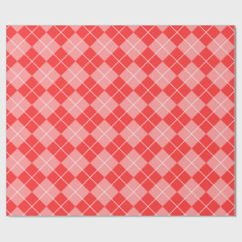 Presente Papel de envolvimento cor-de-rosa & vermelho da