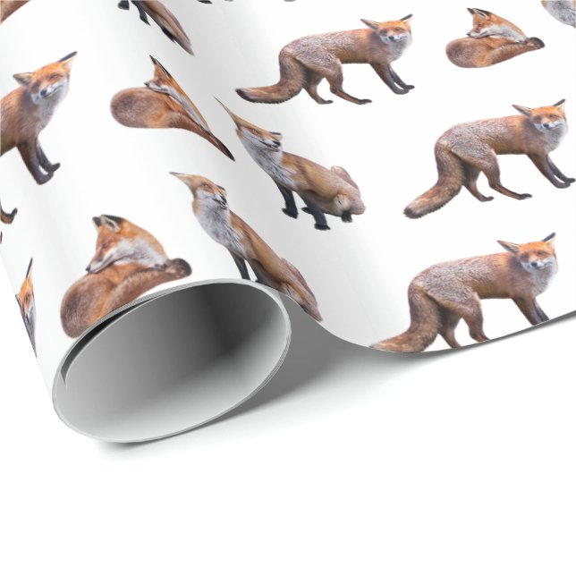 Presente Papel de envolvimento da agitação do Fox vermelho (Ponta do rolo)