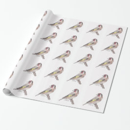 Presente Papel de envolvimento da aguarela do Goldfinch