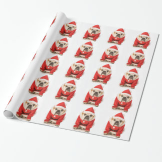 Presente Papel de envolvimento da alegria do papai noel de