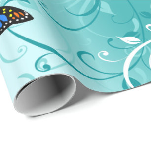 Presente Papel de envolvimento da arte 2 da borboleta