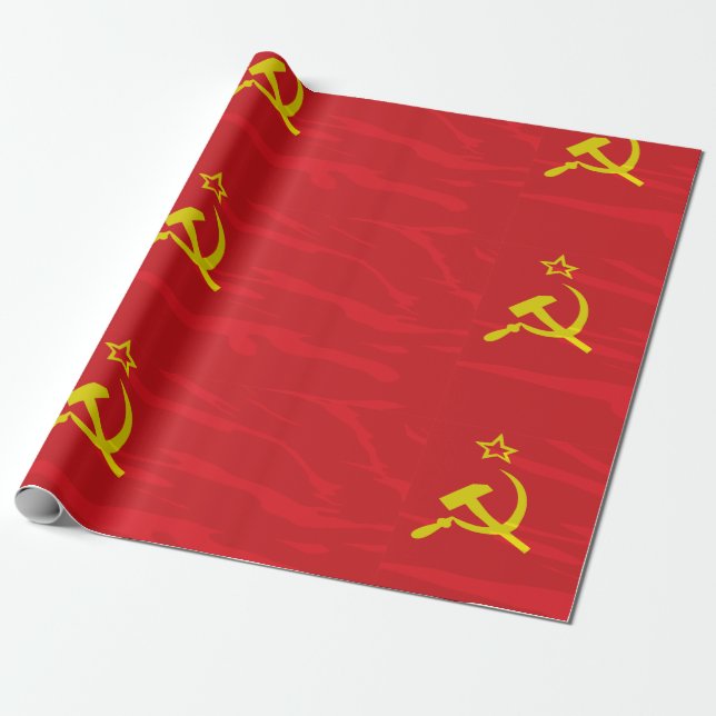 Presente Papel de envolvimento da bandeira de URSS (Desenrolado)