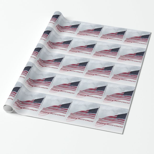 Presente Papel de envolvimento da bandeira dos EUA da (Desenrolado)