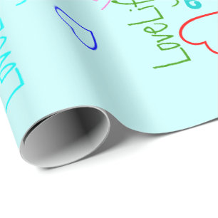 Presente Papel de envolvimento da cor de LoveLife multi