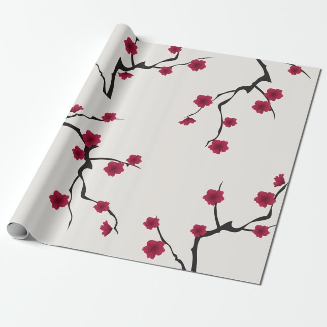 Presente Papel de envolvimento da flor de cerejeira (Desenrolado)