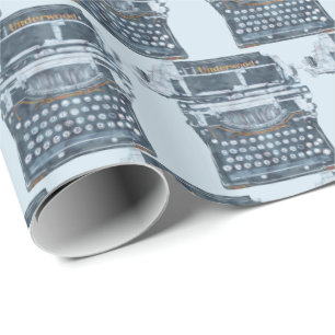 Presente Papel de envolvimento da máquina de escrever do