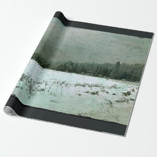 Presente Papel de envolvimento da paisagem do inverno