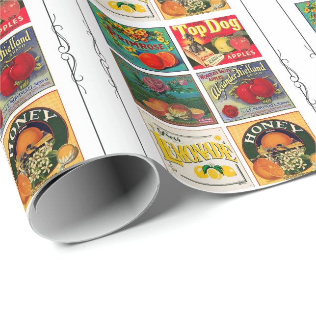 Presente Papel de envolvimento da propaganda da fruta do (Ponta do rolo)