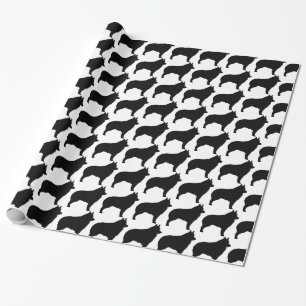Presente Papel de envolvimento da silhueta do cão do