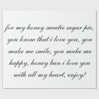 Presente papel de envolvimento da torta do açúcar do mel