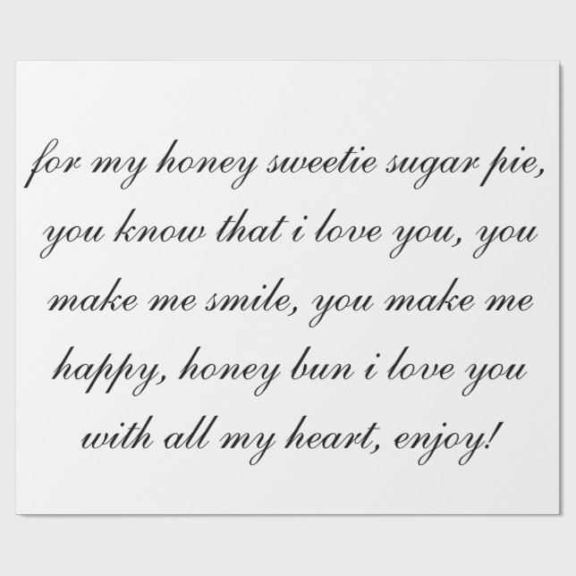 Presente papel de envolvimento da torta do açúcar do mel (Aberto)