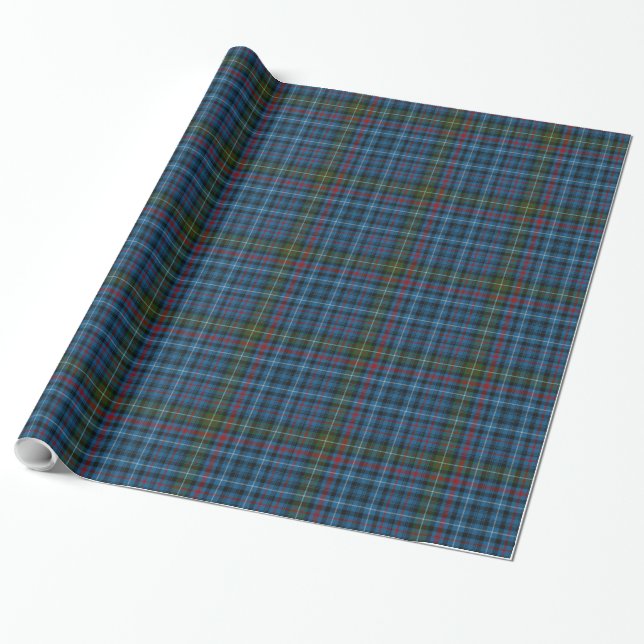 Presente Papel de envolvimento da xadrez de Tartan do clã (Desenrolado)