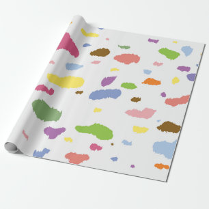 Presente Papel de envolvimento Dalmatian colorido