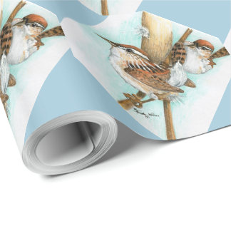Presente Papel de envolvimento das carriças e da Gato-Cauda