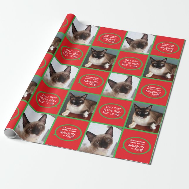 Presente Papel de envolvimento das garras do papai noel do (Desenrolado)