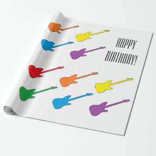 Presente Papel de envolvimento das "guitarra"