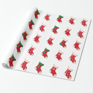Presente Papel de envolvimento das meias do papai noel