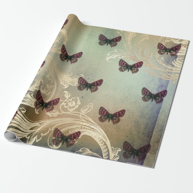 Presente Papel de envolvimento de Decoupage do rolo da (Desenrolado)